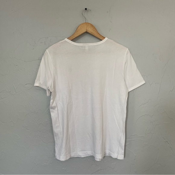 & Other Stories White with Red Apple Embroidery Classic Preppy Short Sleeve Tee - Picture 5 of 5